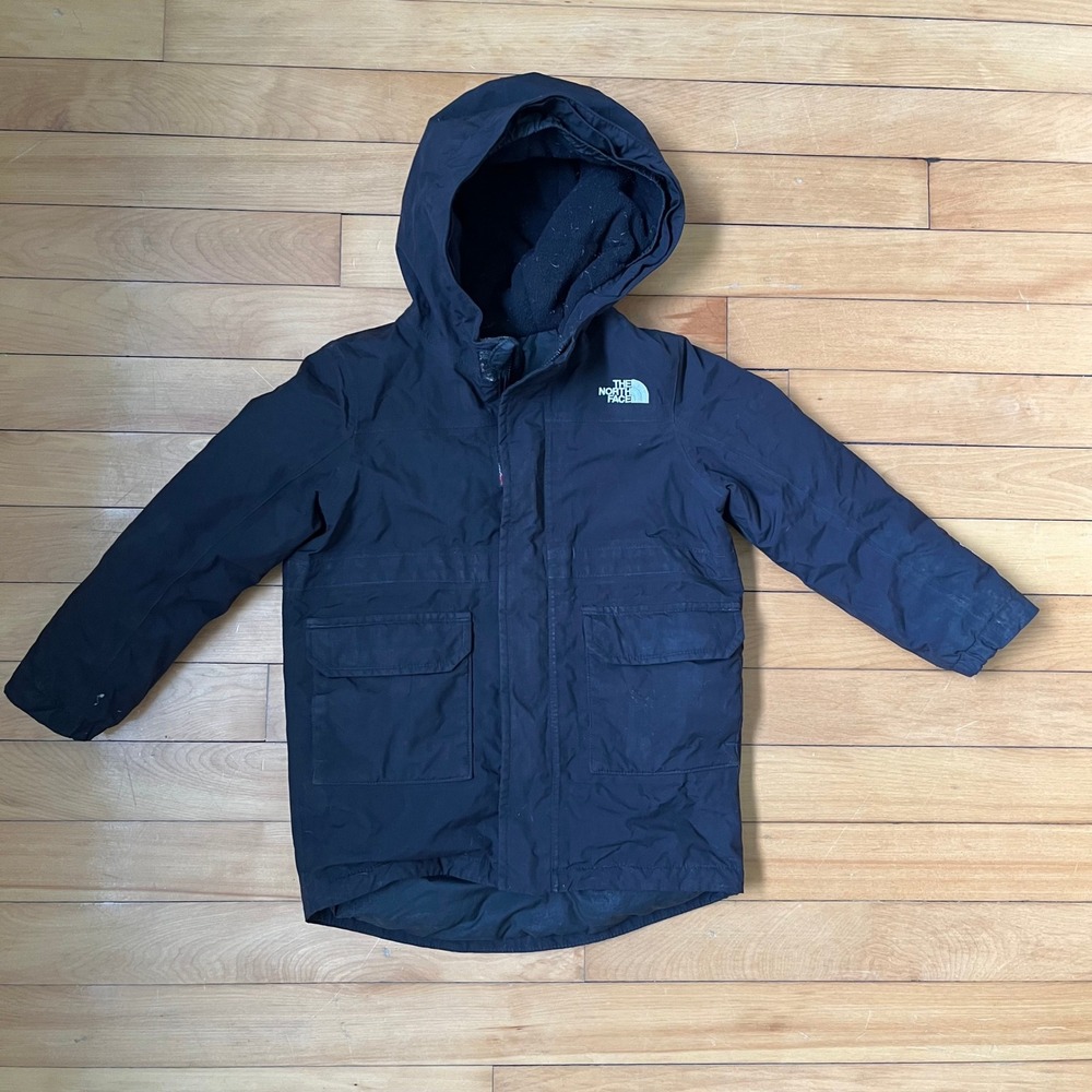 The North Face Kids DryVent 550 Down Parka Black Insulated Hooded Jacket 4T/4S